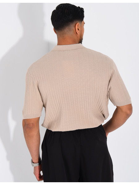 Short-sleeved polo shirt