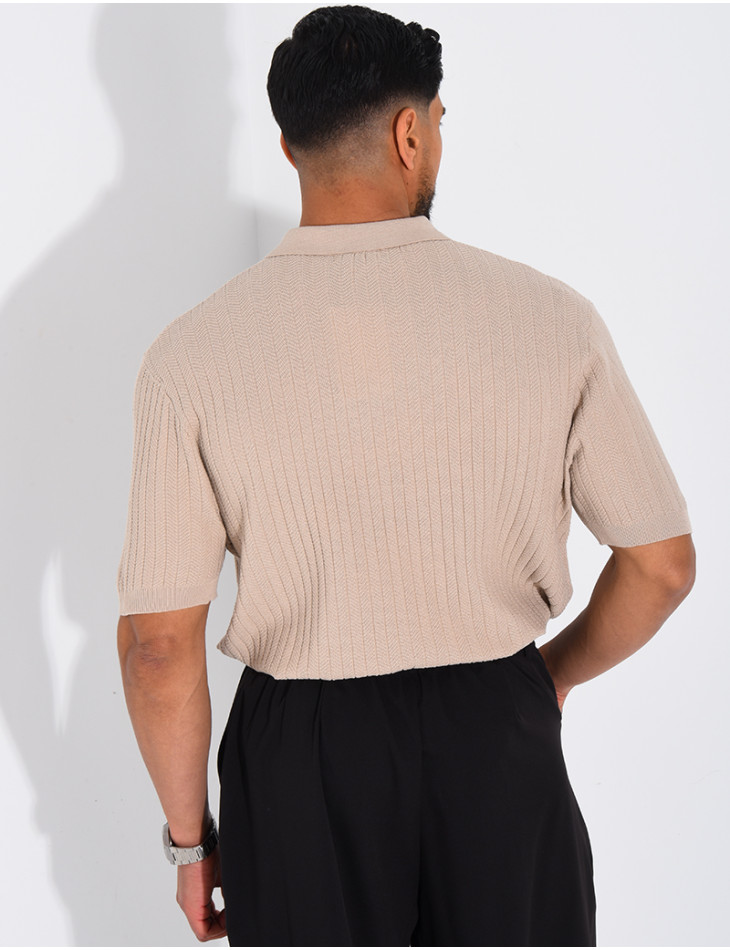 Short-sleeved polo shirt