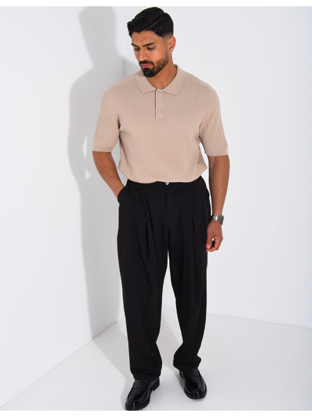 Short-sleeved polo shirt