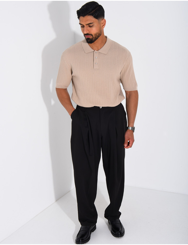 Short-sleeved polo shirt