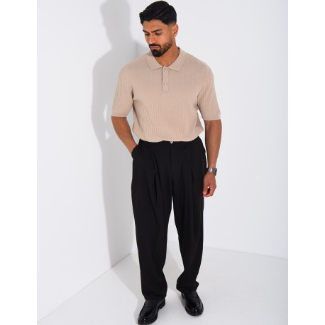 Short-sleeved polo shirt