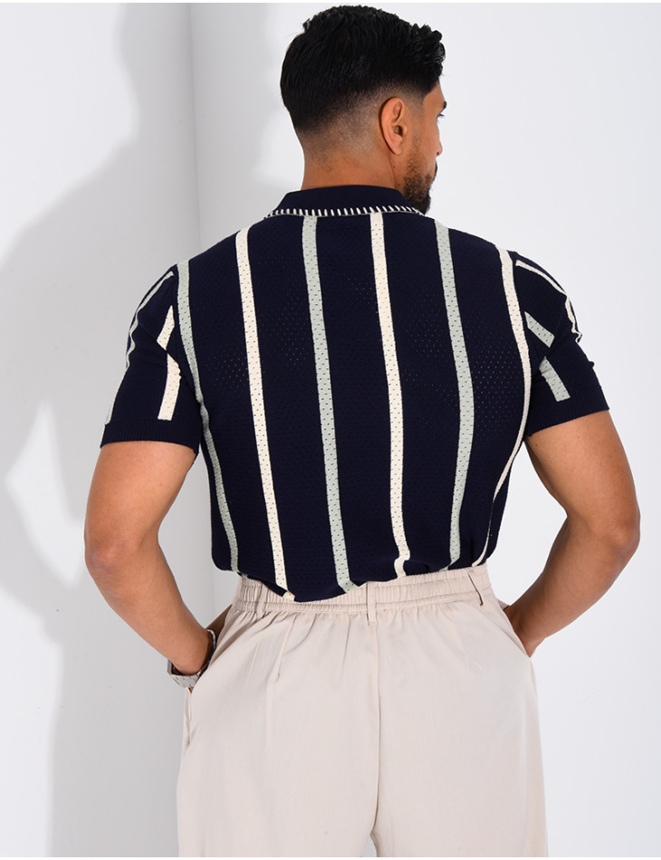 Short-sleeved polo shirt