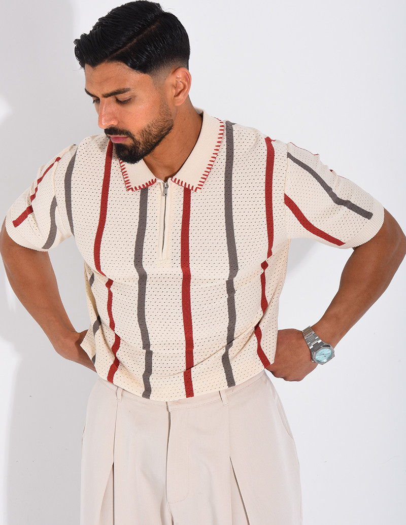 Short-sleeved polo shirt