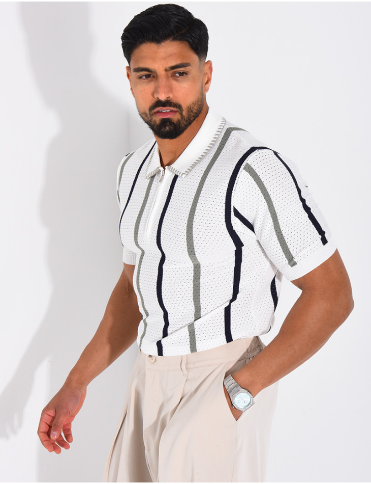 Short-sleeved polo shirt