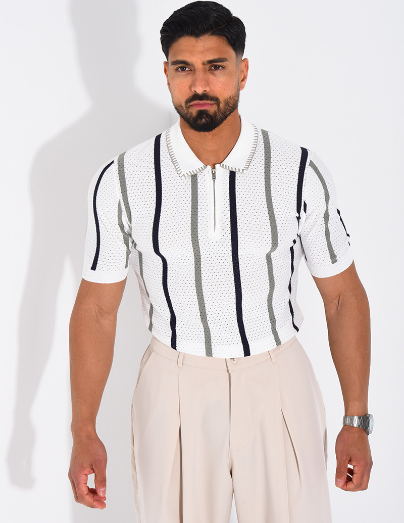 Short-sleeved polo shirt