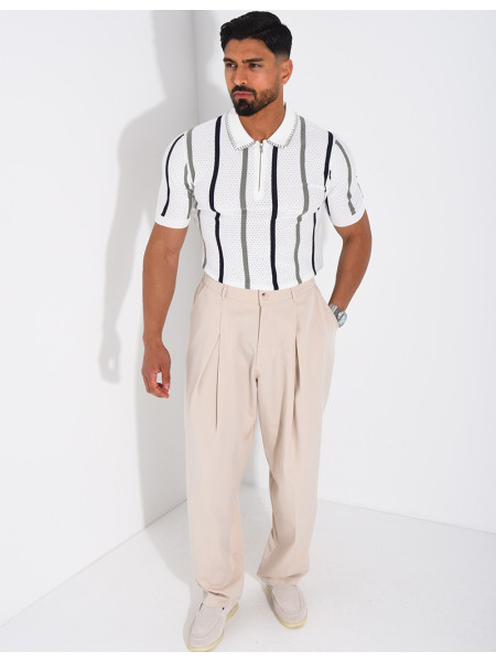 Short-sleeved polo shirt