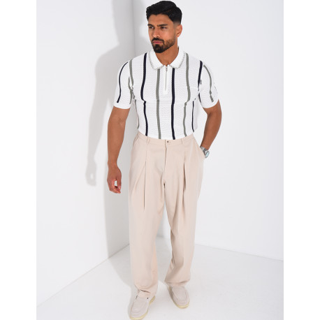 Short-sleeved polo shirt