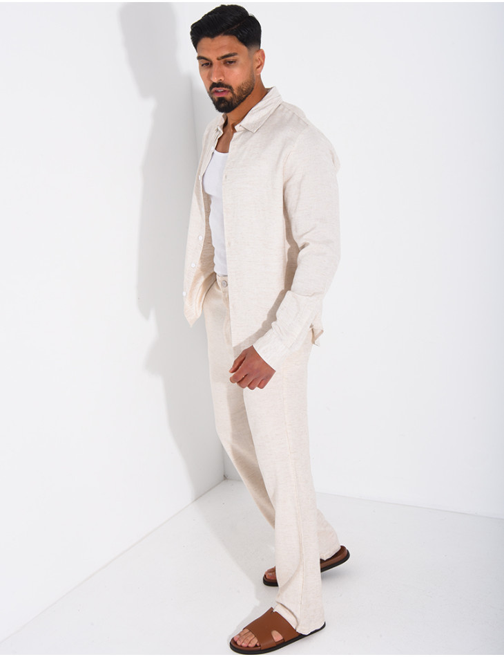 Set aus Hose und Hemd aus Leinen