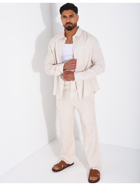 Set aus Hose und Hemd aus Leinen