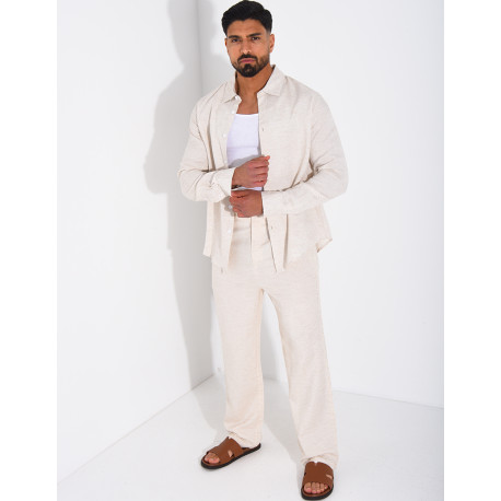 Set aus Hose und Hemd aus Leinen
