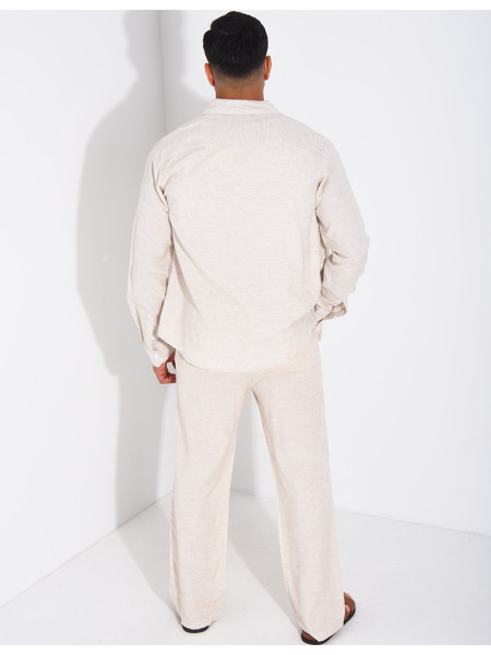 Set aus Hose und Hemd aus Leinen