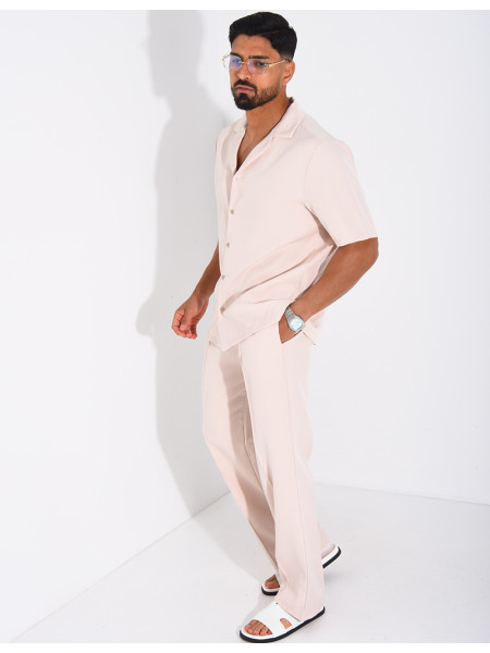 Set aus Hose und kurzärmeligem Hemd