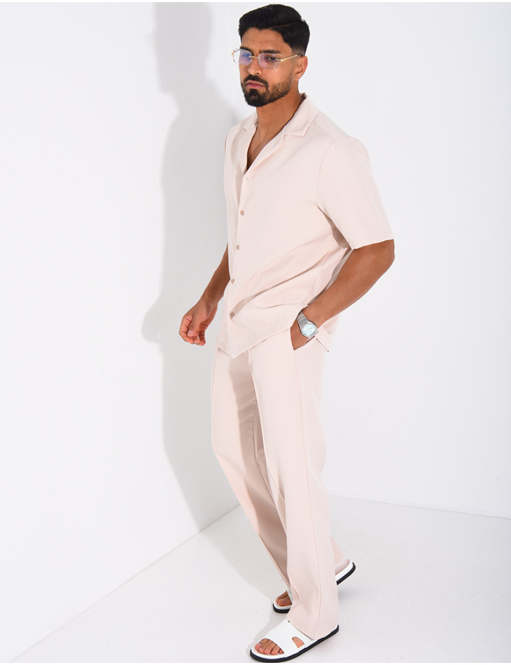 Set aus Hose und kurzärmeligem Hemd