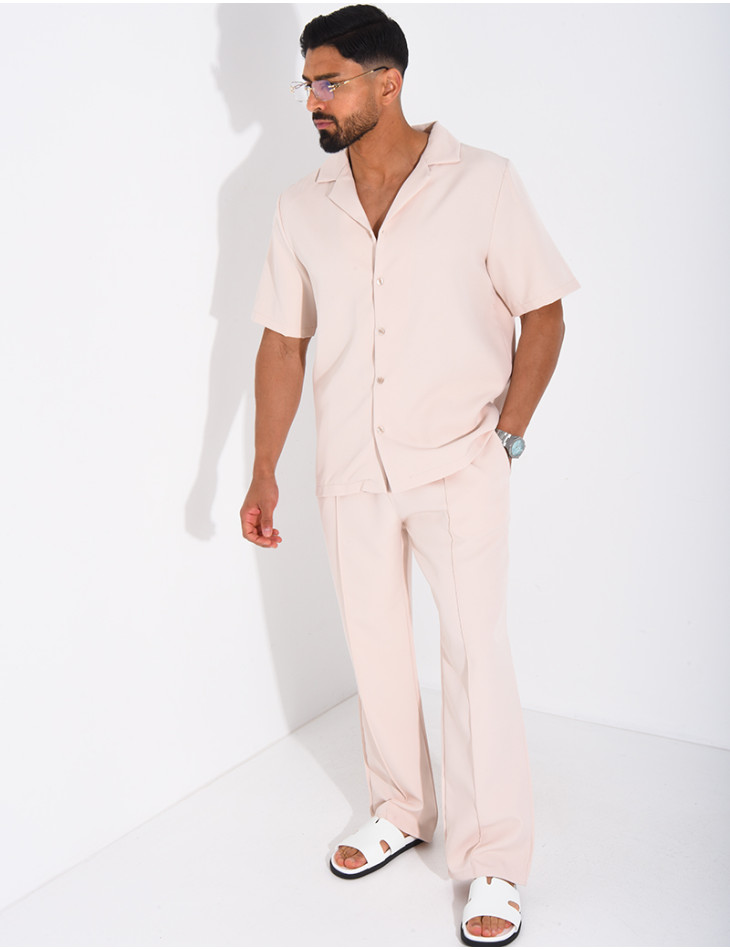 Set aus Hose und kurzärmeligem Hemd