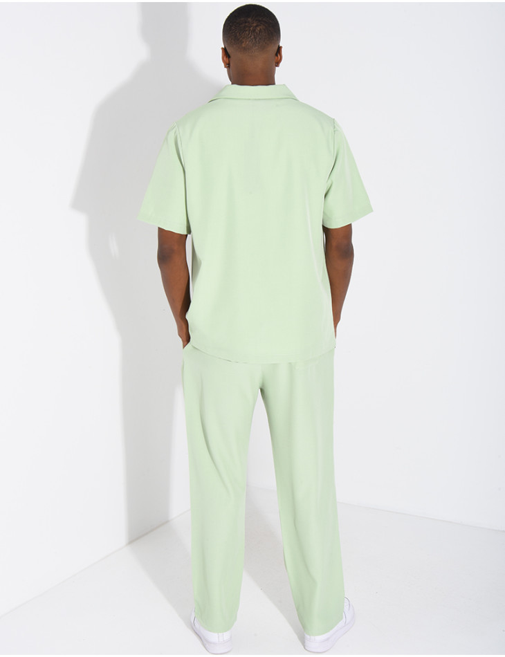 Trousers and short-sleeved shirt set