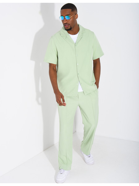 Trousers and short-sleeved shirt set