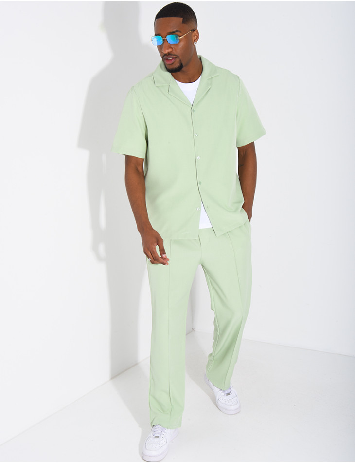 Trousers and short-sleeved shirt set