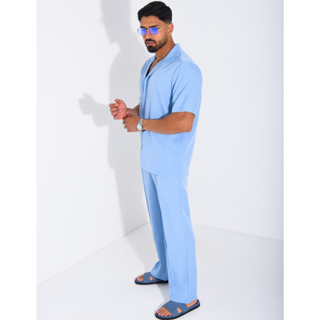 Set aus Hose und kurzärmeligem Hemd