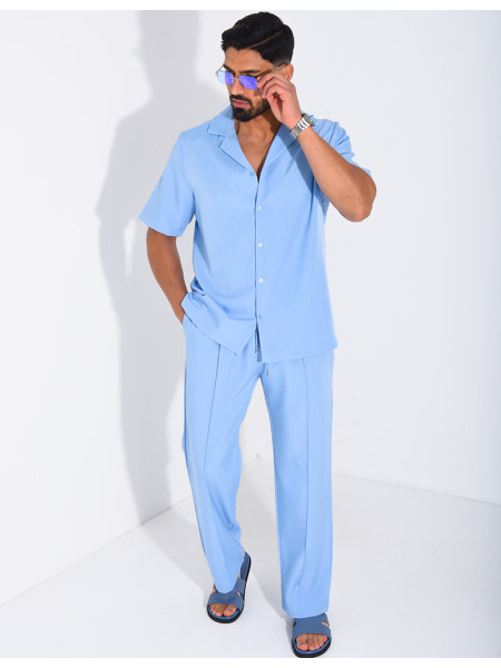 Set aus Hose und kurzärmeligem Hemd