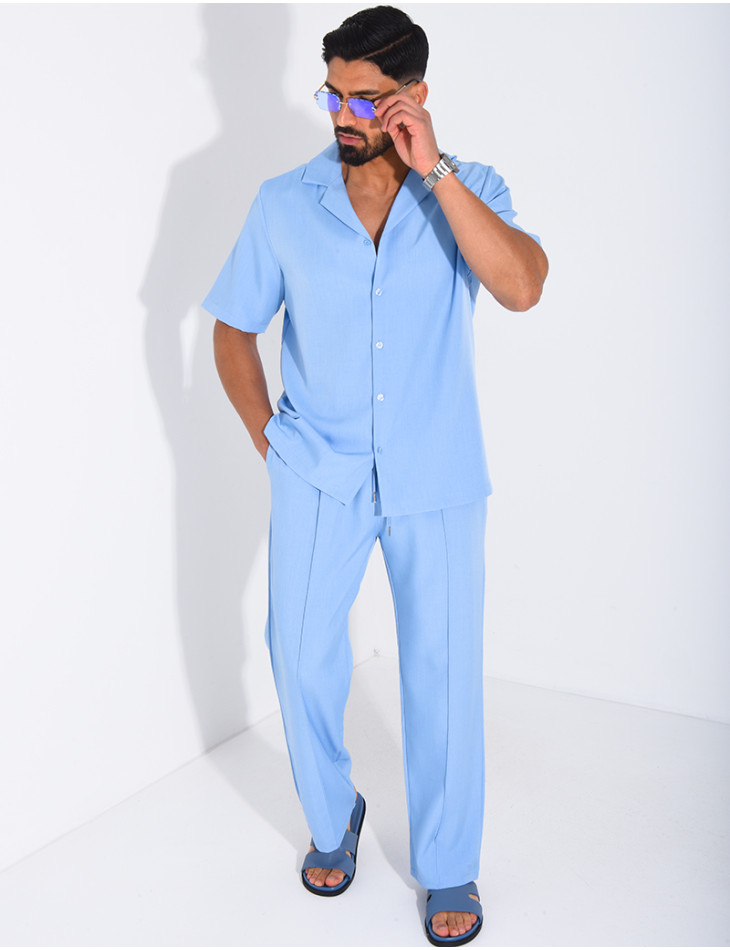 Set aus Hose und kurzärmeligem Hemd