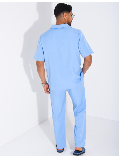 Set aus Hose und kurzärmeligem Hemd