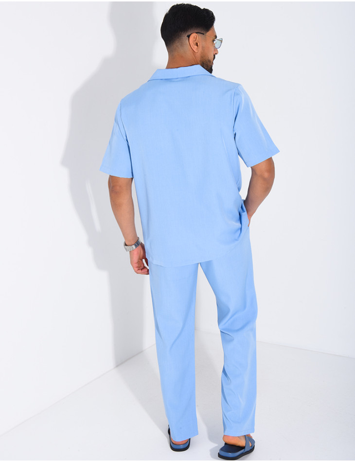 Set aus Hose und kurzärmeligem Hemd