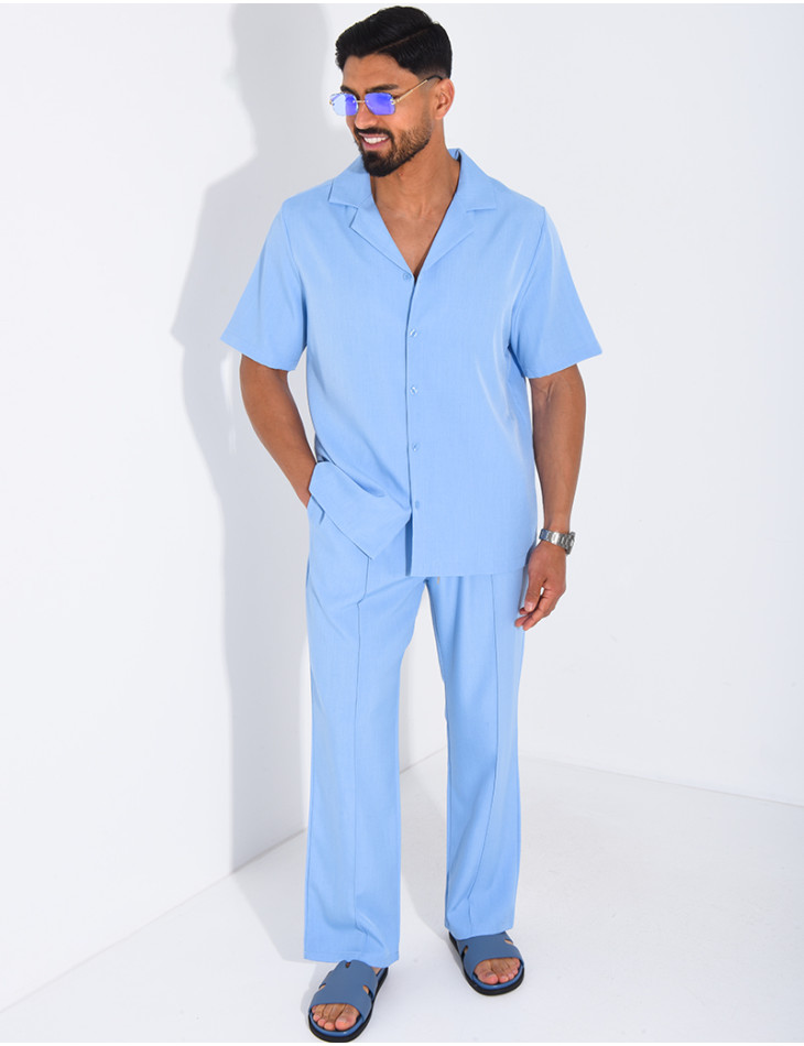 Set aus Hose und kurzärmeligem Hemd