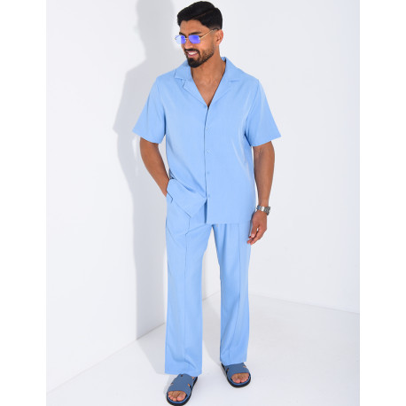 Set aus Hose und kurzärmeligem Hemd