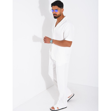 Set aus Hose und kurzärmeligem Hemd