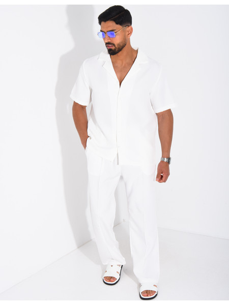 Set aus Hose und kurzärmeligem Hemd