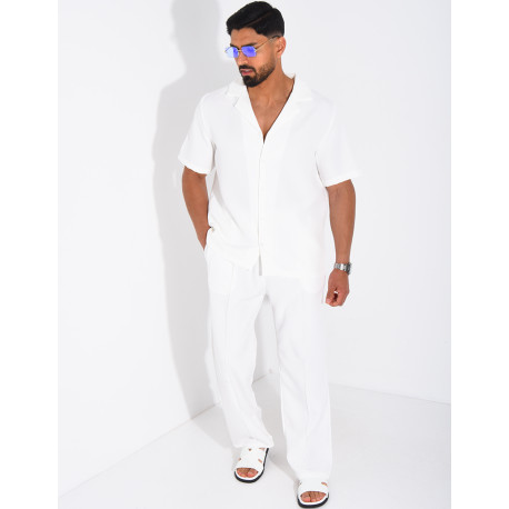 Set aus Hose und kurzärmeligem Hemd