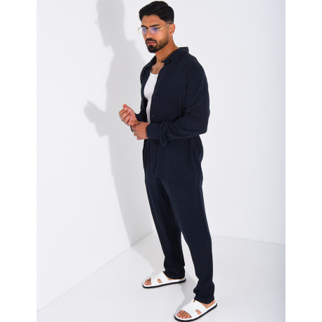 Set aus Leinenhose und Langarmhemd