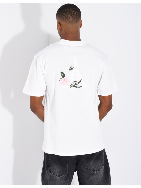T-shirt tour eiffel et fleur