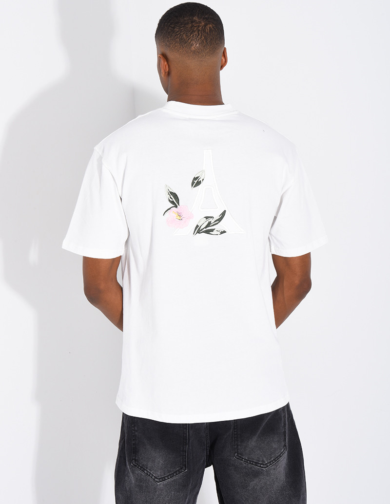 T-shirt tour eiffel et fleur