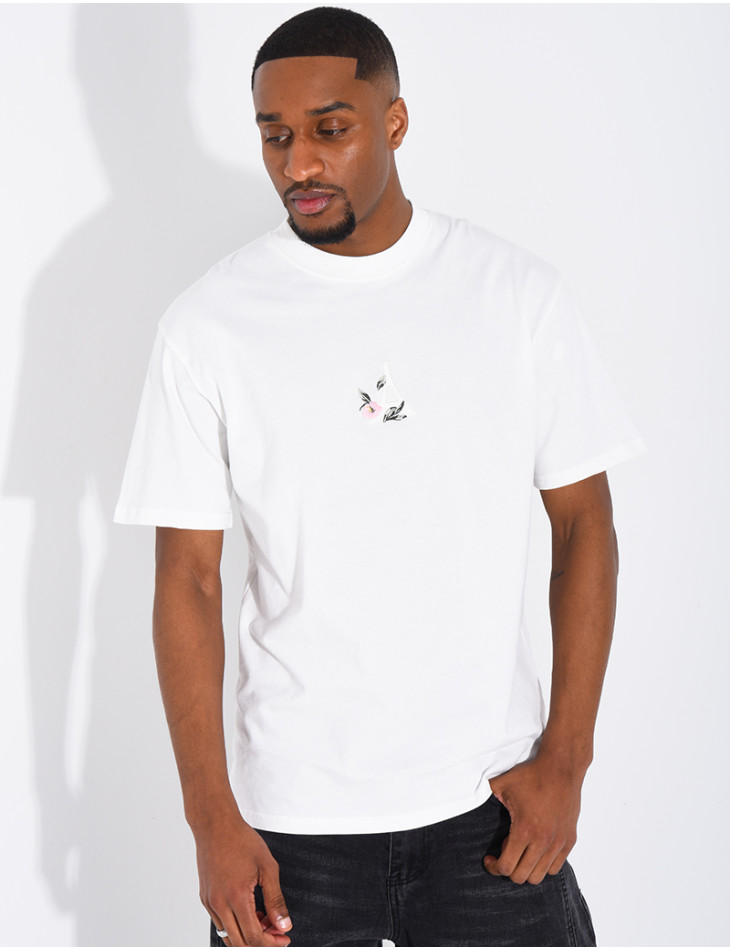 T-shirt tour eiffel et fleur