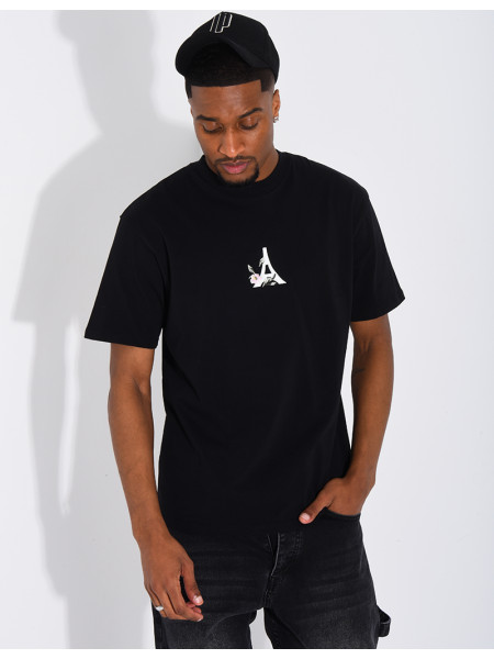 T-shirt tour eiffel et fleur