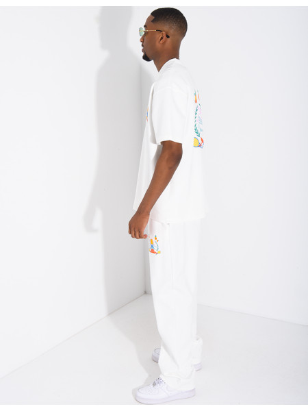 Set aus Hose und T-Shirt mit Tennisplatz