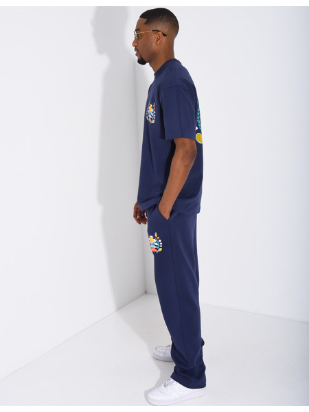 Set aus Hose und T-Shirt mit Tennisplatz