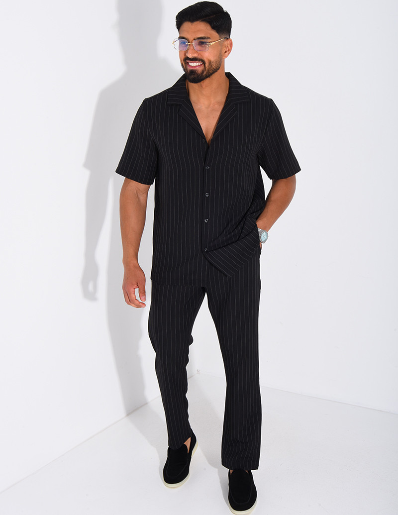 Ensemble rayé pantalon et...