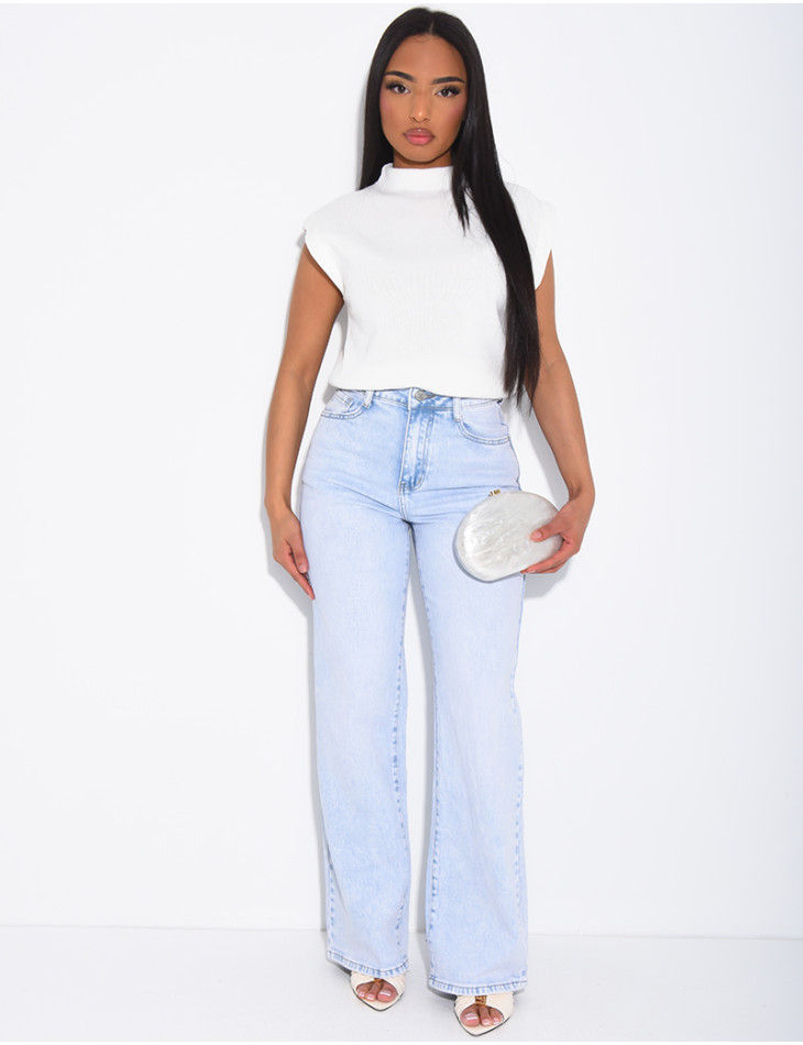 Hellblaue Jeans mit geradem Schnitt