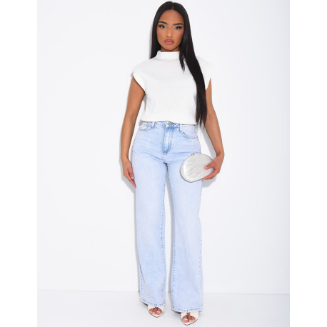 Hellblaue Jeans mit geradem Schnitt