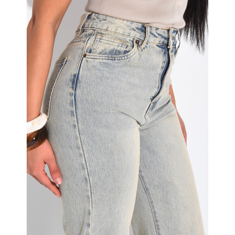 Jeans mit geradem Schnitt und Vintage-Waschung