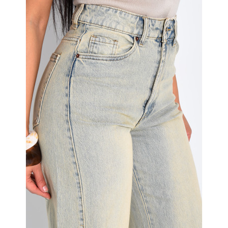 Vintage-wash balloon-fit jeans