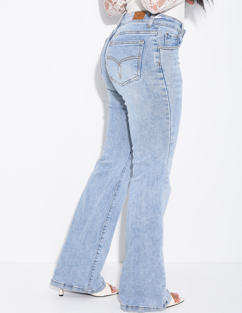 Low-rise flared jeans with...