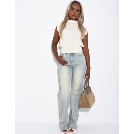 TALL  Jeans mit geradem Schnitt, hoher Taille, Stretch und extra langer Länge