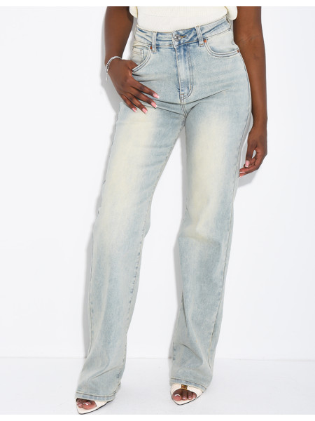 TALL  Jeans mit geradem Schnitt, hoher Taille, Stretch und extra langer Länge