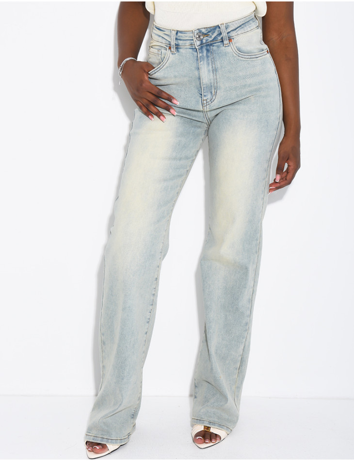 TALL  Jeans mit geradem Schnitt, hoher Taille, Stretch und extra langer Länge