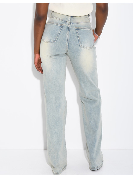 TALL  Jeans mit geradem Schnitt, hoher Taille, Stretch und extra langer Länge