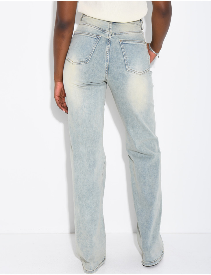TALL  Jeans mit geradem Schnitt, hoher Taille, Stretch und extra langer Länge