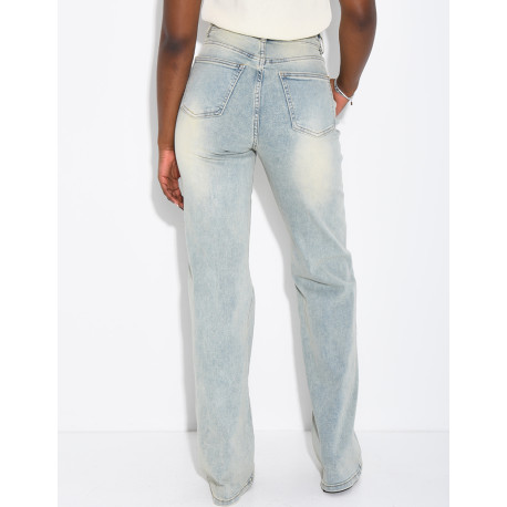 TALL  Jeans mit geradem Schnitt, hoher Taille, Stretch und extra langer Länge
